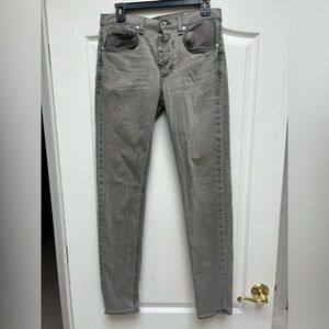 Rag & Bone Light Gray Denim Jeans Fit 2 Slim Size 31